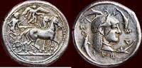 AR Tetradrachm SICILIA (SICILY), SYRACUSE - GELON,TYRANT, 491-478 BC - circa 485-480 BC -