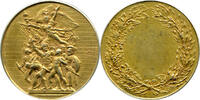 Frankreich vergoldete Silbermedaille Auszug der Freiwilligen 1792 (Relief am Triumphbogen zu Paris) -