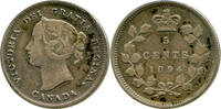 Kanada 5 Cents 1894 Victoria (1837-1901) ss 98,00 EUR  + 15,00 EUR frais d'envoi