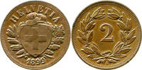 Schweiz 2 Rappen 1899 Eidgenossenschaft vz 30,00 EUR  + 7,50 EUR frais d'envoi