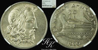 Greece 20 DRACHMAI Silver 20 Drachmai 1930 POSEIDON NGC MS62 Greece -
