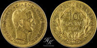 Greece 10 DRACHMAI Gold 10 drachmai 1876 King George A Greece -
