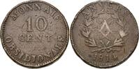 Frankreich 10 Centimes Ludwig XVIII. 1814, 1815-1824 TTB-, Randfehler
