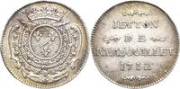 Frankreich Jeton (Silberabschlag vom Doppeldukat) 1712 Ludwig XIV. 1643-1715 Randfehler, TTB-SUP