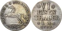 Braunschweig-Wolfenbüttel 1/6 Taler Karl I. 1735-1780 -