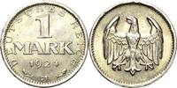 1 Mark 1924 Kleinmünzen  Fast prägefrisch