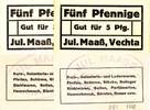 Städte und Gemeinden nach 1914 5 Pfennig o.D Vechta (NS.) I