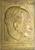 Freimaurer Einseitige vergoldete Bronzeplakette 1963 Vorz&uuml;glich 35,00 EUR  + 18,00 EUR frais d'envoi