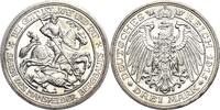 Preu&szlig;en 3 Mark 1915 Wilhelm II. 1888-1918 Winz. Randfehler, fast pr&auml;gefr... 900,00 EUR  + 18,00 EUR frais d'envoi