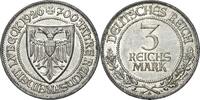  3 Reichsmark 1926 Winz. Randfehler, sehr sch&ouml;n-vorz&uuml;glich 150,00 EUR  + 18,00 EUR frais d'envoi