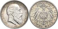 Baden 2 Mark 1904 Friedrich I. 1856-1907 Vorz&uuml;glich-Stempelglanz 160,00 EUR  + 18,00 EUR frais d'envoi