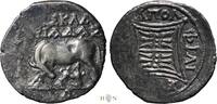 Greek drachm Illyria, Asklapiadas and Philistion, magistrates, Apollonia, rare, -