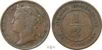 Straits Settlement 1/2 cent Victoria (1837-1901), Calcutta, -