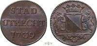 Nederland duit 1739 n.Chr. stad Utrecht, Pr+ 65,00 EUR  + 15,00 EUR frais d'envoi