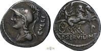 Roman Republic denarius 100 BC P. Servilius Rullus (100 BC), Rome, VF 235,00 EUR  + 15,00 EUR frais d'envoi