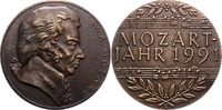 Musiker Bronzegussmedaille Mozart, Wolfgang Amadeus *1756 Salzburg, +1791 Wien. -