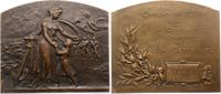 Versicherungen und Versicherungsgesellschaften Bronzeplakette Frankreich -