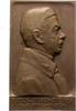 Erster Weltkrieg Einseitige Bronzeplakette Stöger-Steiner von Steinstätten, Rudolf von *1861 Pernegg, +1921 Graz, k.u.k. Generaloberst, Kriegsminister von Österreich-Ungar -