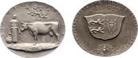 Münchener Medailleure Zwei einseitige versilberte Bronzemedaillen Gies, Ludwig -
