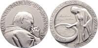 Italien-Kirchenstaat Silbermedaille 1989 Johannes Paul II. 1978-2005. Mattiert. FDC-