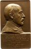 Medicina in nummis Einseitige Bronzeplakette Politzer, Adam *1835 Alberti (Ungarn), +1920 Wien, Professor für Ohrenheilkunde in Wien. -