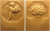 Kunstmedaillen Bronzeplakette Gill, F. -