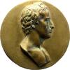 Personenmedaillen Einseitige Bronzegussmedaille Schiller, Friedrich von *1759 Marbach / Württemberg, +1805 Weimar, deutscher Dichter. -