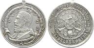 Aluminiummedaille 1901 Baden-Durlach Friedrich I. 1852-1907. Abgebrochene Öse. Kl. Randfehler, sehr schön - vorzüglich