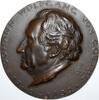 Einseitige Bronzegussmedaille 1946 Personenmedaillen Goethe, Johann Wolfgang von *1749 Frankfurt, +1832. Selten. Originaletui. Zwei kl. Randfehle...