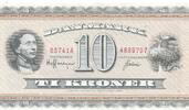 Denmark 10 kroner 1974 10 kroner, banknote. Hans Christian Andersen. ST 9,00 EUR  + 4,00 EUR frais d'envoi