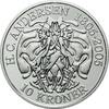 Denmark 10 kroner 2005 H. C. Andersen fairy tale coin: The Shadow, PP 55,00 EUR  + 4,00 EUR frais d'envoi