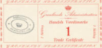 Greenland 1 Skilling 1 Skilling, Trade Certificate, -