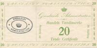 Greenland 20 Skilling 20 Skilling, Trade Certificate, -