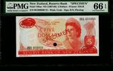 New Zealand 5 Dollars Specimen -