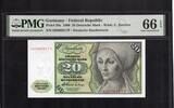 Germany Federal Republic 20 DM 1960 PMG 66 EPQ 155,00 EUR  + 15,00 EUR frais d'envoi