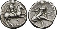 Tarente Calabre Didrachme dauphin à gauche -