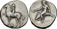 Tarente Calabre Didrachme dauphin à gauche -