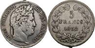 France 5 Francs Louis-Philippe I Tranche en relief Traces de monture sur la tranche -
