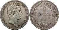 France 5 Francs Louis-Philippe I Tranche en creux -