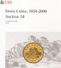AUCTION CATALOGUES - UBS 54 (2002) - SWISS COINS, 1850-2000 -