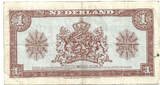 Netherlands 1 Gulden 1945 Wilhelmina / Muntbiljet VF