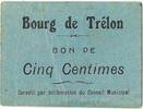 France 5 Centimes Bourg de Trelon -