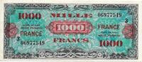 France Allied occupation 1000 Francs 1944 P#125c -
