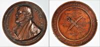 Large bronze medal "Les Liberaux Belges A Eugene Sue -