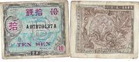 Japan 10 sen 1945 Japan 10 sen Allied Military Money. B VF 7,50 EUR  + 20,00 EUR frais d'envoi