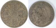 United Kingdom Double Florin 1890 VF