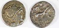 L. FLAMINIUS CHILO. Denarius (109-108 BC). Rome. -