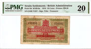 Straits Settlements 10 cents 1919 Straits Settlements PMG 20 -