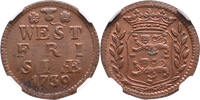 The Netherlands Duit West-Friesland 1739 NGC MS 64 RB -