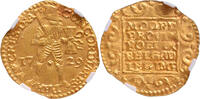 The Netherlands Gold ducat Utrecht 1729 – Vliegent Hert NGC MS 62 -